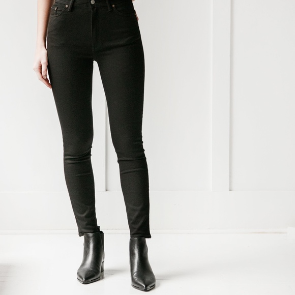 Acne Studios Bla Konst high waist skinny jeans in black Sz 29x34 - Picture 3 of 12